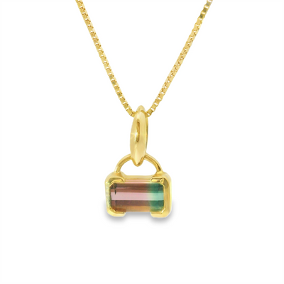 Bi-Color Tourmaline Pendant