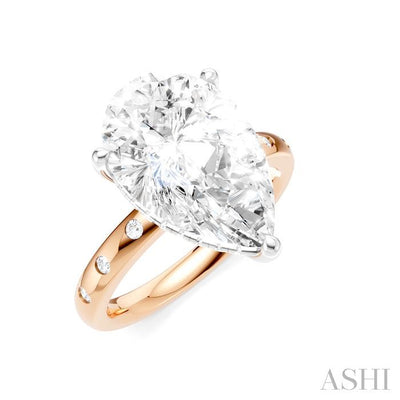 Pear Shape Semi-Mount Diamond Engagement Ring