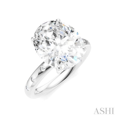 Oval Shape Semi-Mount Diamond Engagement Ring