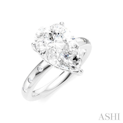 Pear Shape Semi-Mount Diamond Engagement Ring