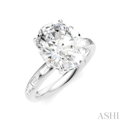 Oval Shape Semi-Mount Diamond Engagement Ring