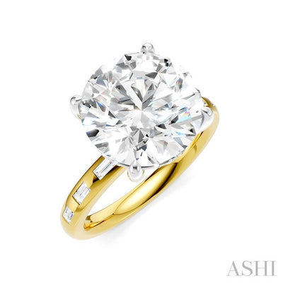 Round Shape Semi-Mount Diamond Engagement Ring