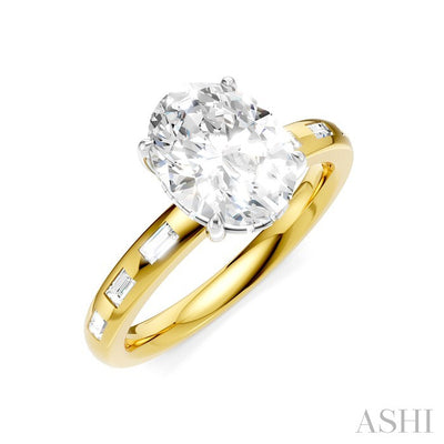 Oval Shape Semi-Mount Diamond Engagement Ring