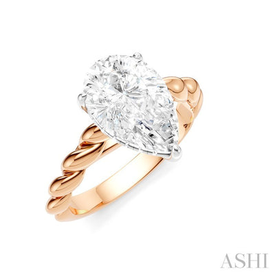 Pear Shape Semi-Mount Diamond Engagement Ring