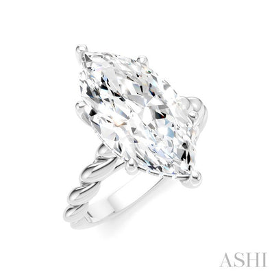 Marquise Shape Semi-Mount Diamond Engagement Ring