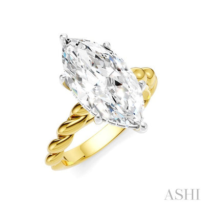 Marquise Shape Semi-Mount Diamond Engagement Ring