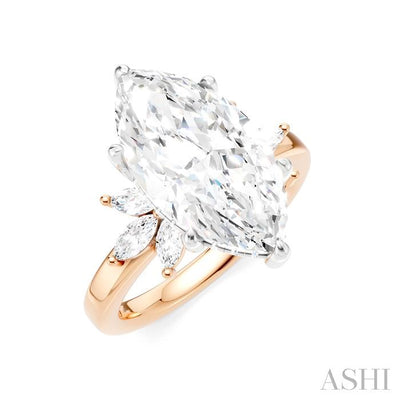 Marquise Shape Semi-Mount Diamond Engagement Ring