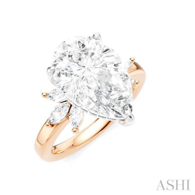 Pear Shape Semi-Mount Diamond Engagement Ring