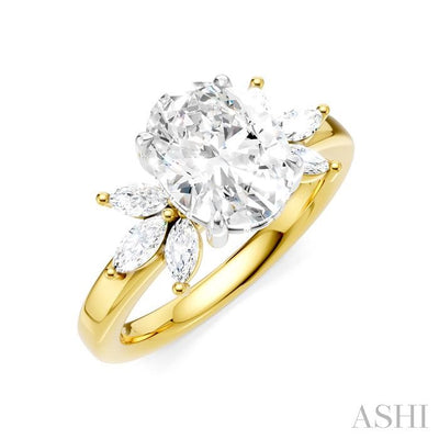 Oval Shape Semi-Mount Diamond Engagement Ring