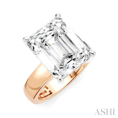 Emerald Shape Semi-Mount Diamond Engagement Ring