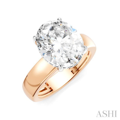 Oval Shape Semi-Mount Diamond Engagement Ring