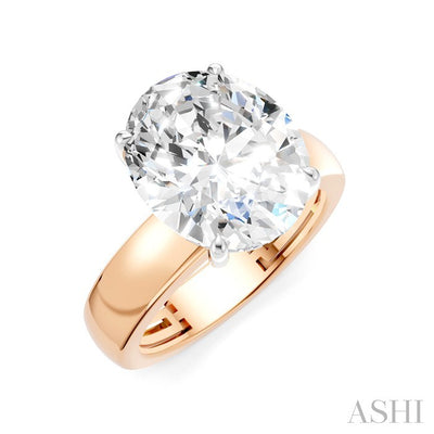 Oval Shape Semi-Mount Diamond Engagement Ring