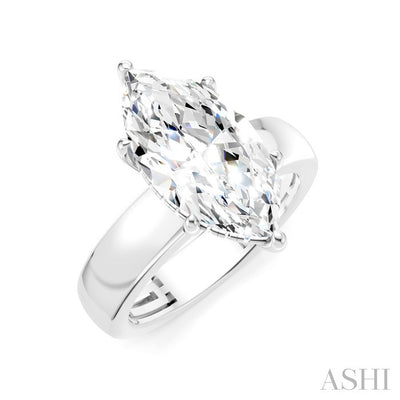Marquise Shape Semi-Mount Diamond Engagement Ring