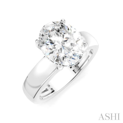 Oval Shape Semi-Mount Diamond Engagement Ring