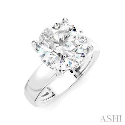 Round Shape Semi-Mount Diamond Engagement Ring