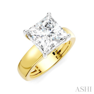 Princess Shape Semi-Mount Diamond Engagement Ring