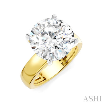 Round Shape Semi-Mount Diamond Engagement Ring