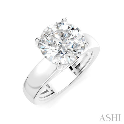 Round Shape Semi-Mount Diamond Engagement Ring