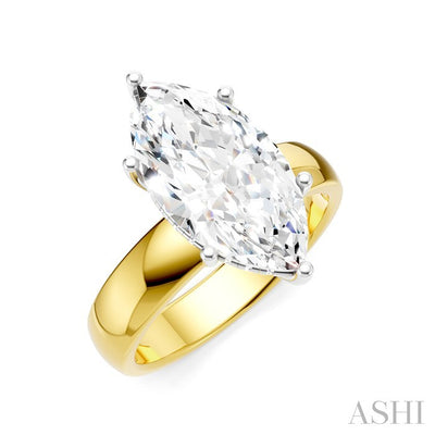 Marquise Shape Semi-Mount Diamond Engagement Ring