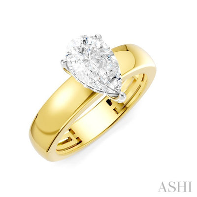 Pear Shape Semi-Mount Diamond Engagement Ring