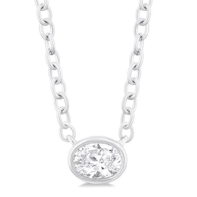 Petite Bezel Solitaire Necklace