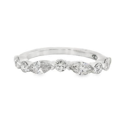 Alternating Diamond Wedding Ring