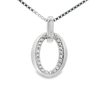 Sterling Silver White Sapphire Pendant