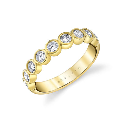 Bezel Set Diamond Stackable Ring