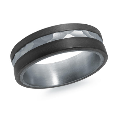 Men's Tantalum & Carbon Fiber Wedding Ring