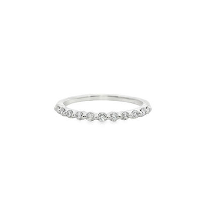Diamond Single Shared Prong Anniversary Ring