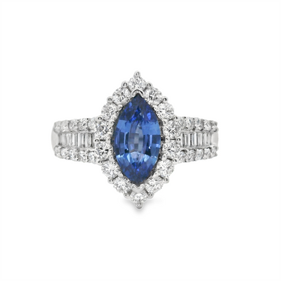 Sapphire & Diamond Fashion Ring