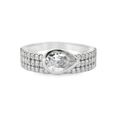 Miosogno Pear Diamond Engagement Ring
