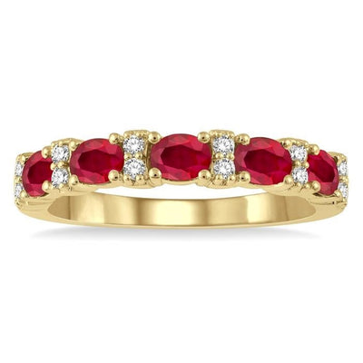 Ruby & Diamond Stackable Ring