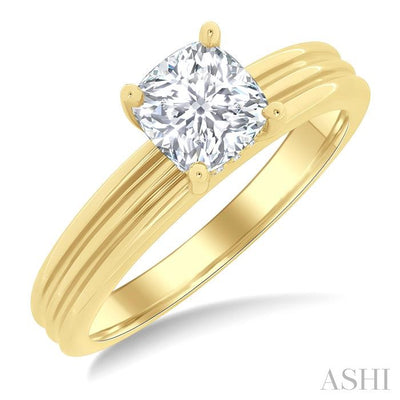 Cushion Shape Semi-Mount Diamond Engagement Ring