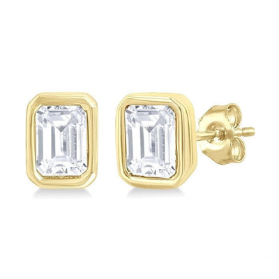 Petite Bezel Diamond Stud Earrings