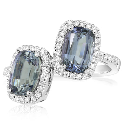Platinum Peacock Tanzanite Fashion Ring