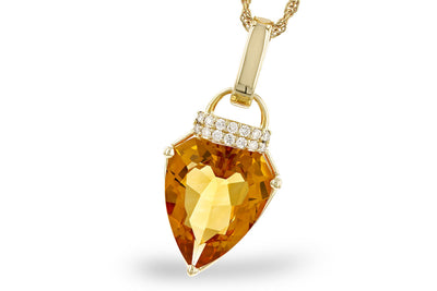 Citrine & Diamond Pendant