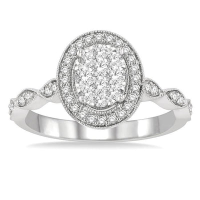 Lovebright Oval Shape Diamond Engagement Ring