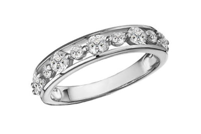 Alternating Diamond Wedding Ring