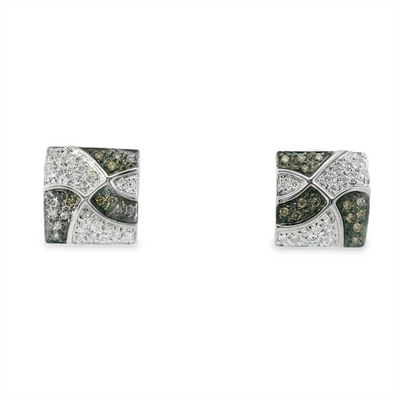 Square Shape Diamond Earrings