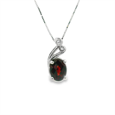 Garnet & Diamond Pendant