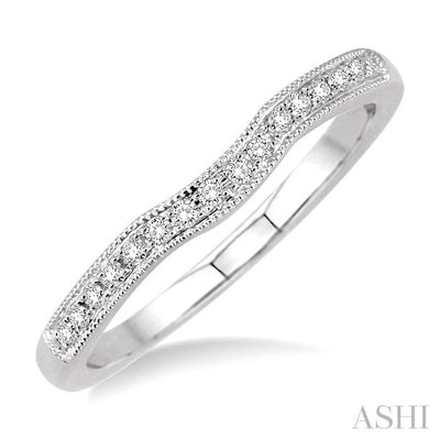 Curved Diamond Wedding Band