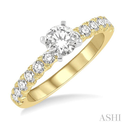 Round Shape Endless Embrace Semi-Mount Diamond Engagement Ring