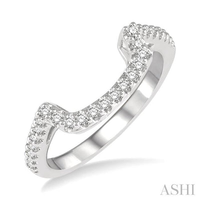 Curved Diamond Wedding Band