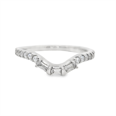 Diamond Contour Wedding Ring