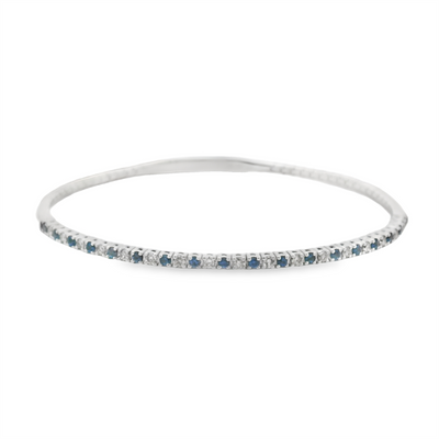 Sapphire & Diamond Bangle Bracelet