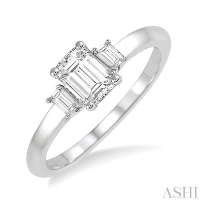 Emerald Shape Diamond Engagement Ring