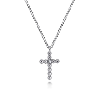 Bujukan Sterling Silver Diamond Cross Pendant