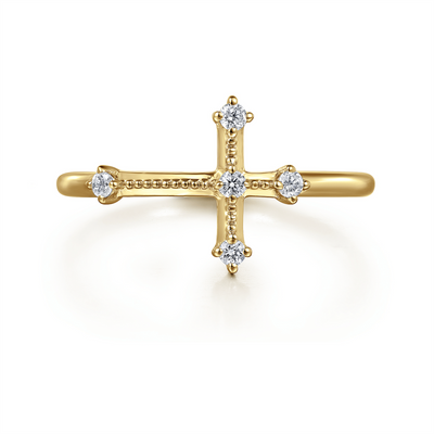 Diamond Cross Fashion Ring