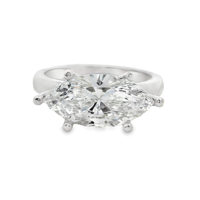 Marquise Diamond East-West Solitaire Engagement Ring